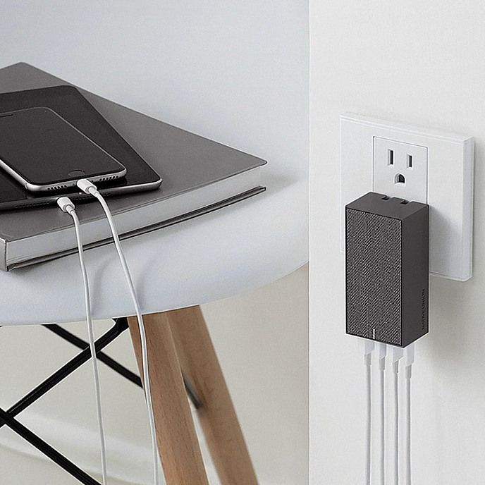 Сетевое зарядное устройство Native Union Smart 4 Charger 5.4 A Grey - рис.7