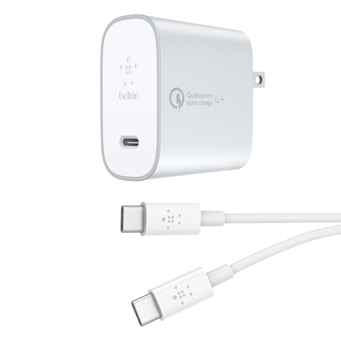 Сетевое зарядное устройство Belkin Boost Charge USB-C Quick Charge 4+ Silver - рис.3