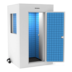 Акустическая кабина IzoRoom Comfort with window White Blue