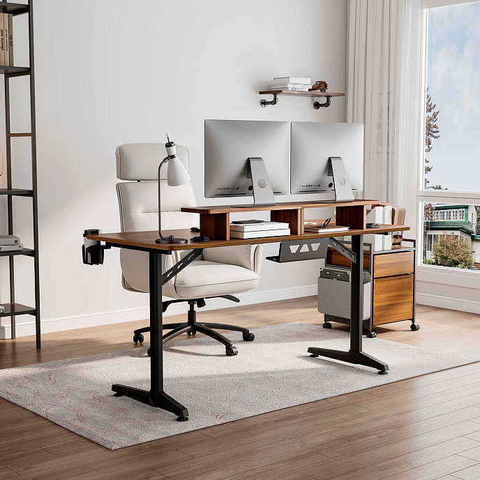 Компьютерный стол EUREKA GIP 60 Walnut - рис.6