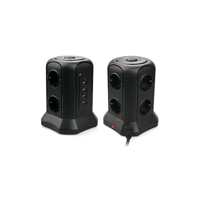 Сетевой фильтр Tessan TP-VB4U6E Black - рис.1