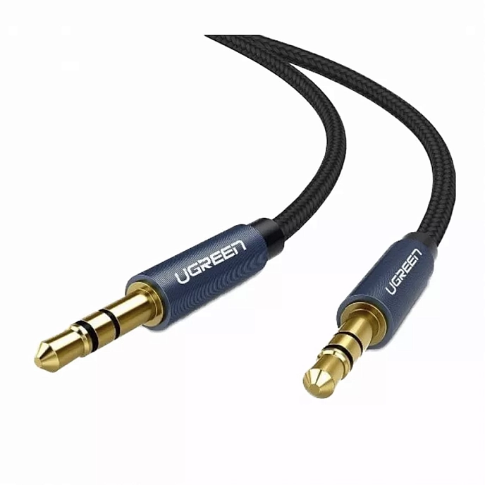 Кабель Ugreen AV112 Cable Gold Plated Metal Case with Braid Blue 3m - рис.1