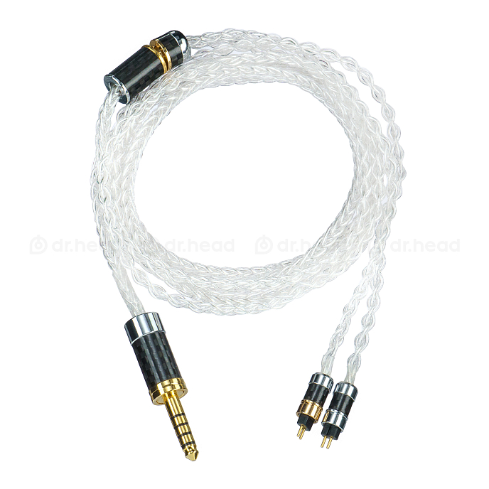 Кабель HeadMade IEM 2-pin - 4.4mm Silver 1.2m - рис.0