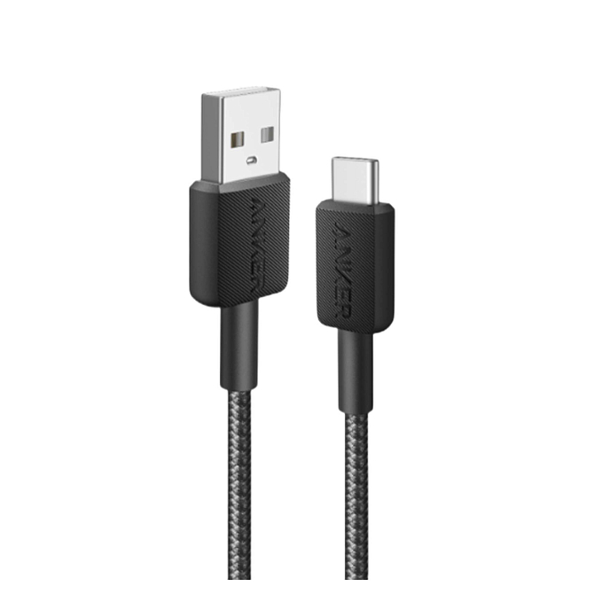 Кабель Anker Power Line 322 USB-A - USB-C 1.8m Black - рис.0