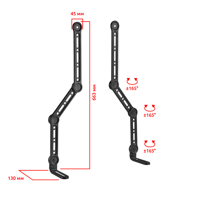 Кронштейн для акустики Uniteki SMS1670L Back - рис.2