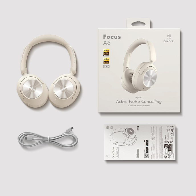 Беспроводные наушники OneOdio Focus A6 ivory blush - рис.5