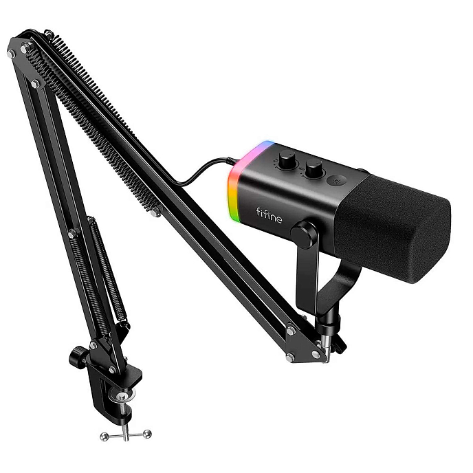 Микрофон для стриминга и игр Fifine AM8T Black - рис.1