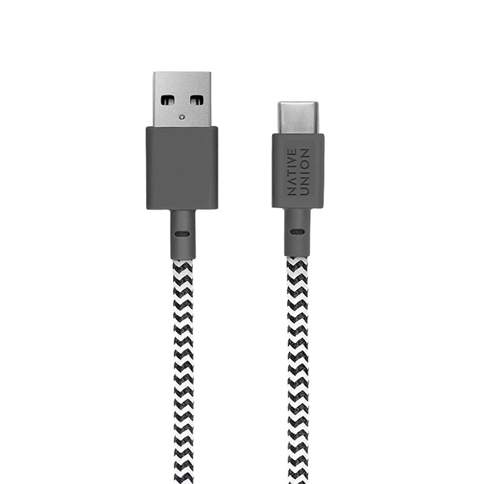 Кабель Native Union Belt Cable USB-A - USB-C Zebra 1.2 m - рис.1