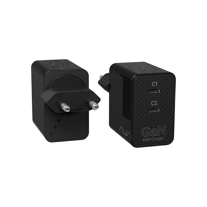 Сетевое зарядное устройство Caweon CTC-65-2C Black - рис.5