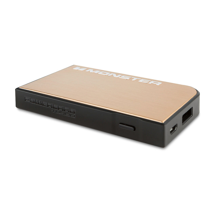 Внешний аккумулятор Monster Mobile PowerCard Turbo Champagne Gold - рис.2