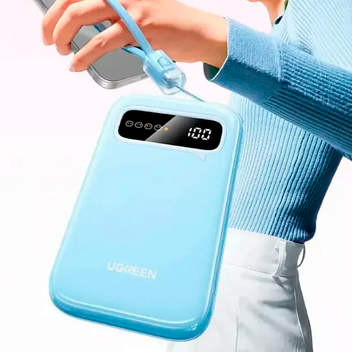 Портативный аккумулятор UGREEN CD384 10000mAh 20W Blue - рис.1