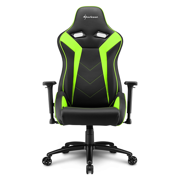 Компьютерное кресло Sharkoon Elbrus 3 Green Black - рис.1