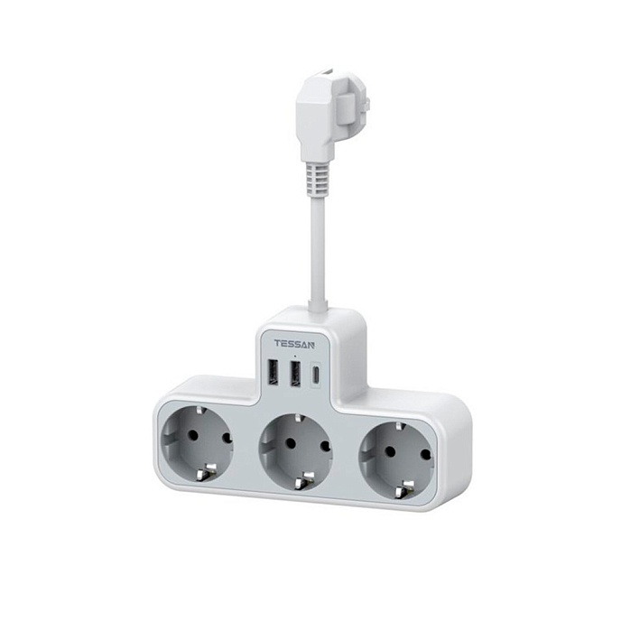 Сетевой фильтр Tessan TS-323X-C Grey - рис.0