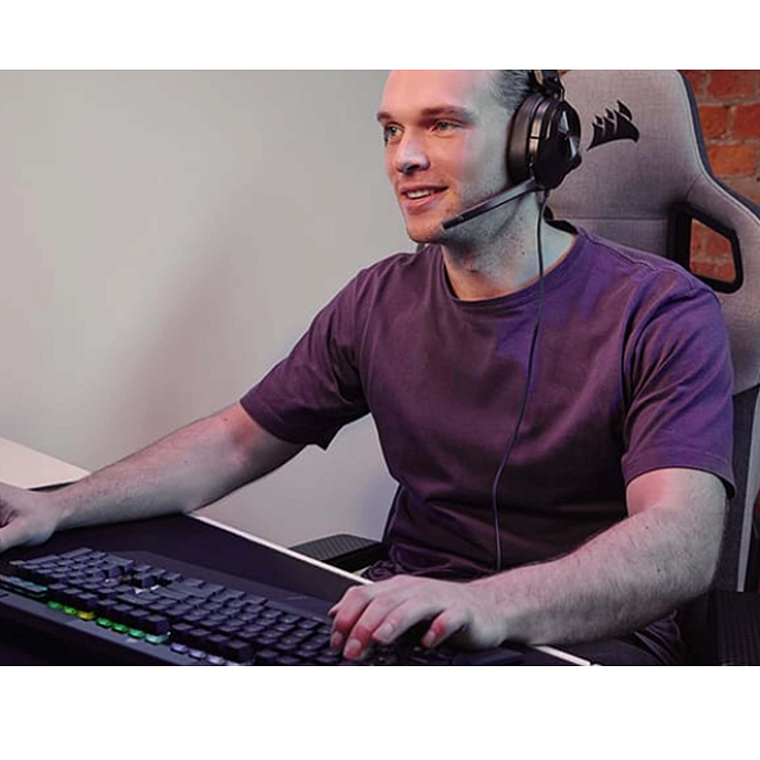 Игровая гарнитура Corsair HS55 Surround carbon полноразмерная игровая гарнитура_OpenBox - рис.5
