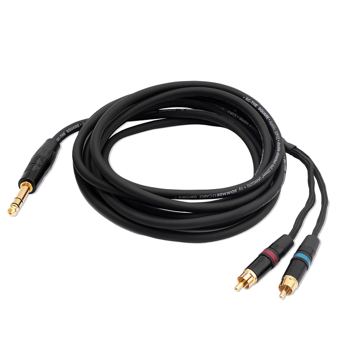 Кабель HeadMade Pro 2RCA - 6.3mm 3m - рис.1
