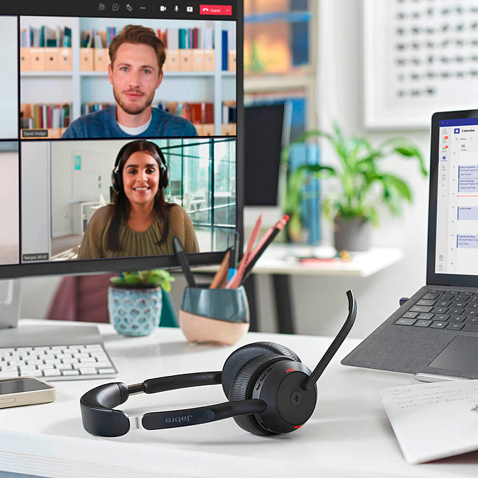 Гарнитура Jabra Evolve2 55 Link380a MS Stereo Stand Black - рис.10