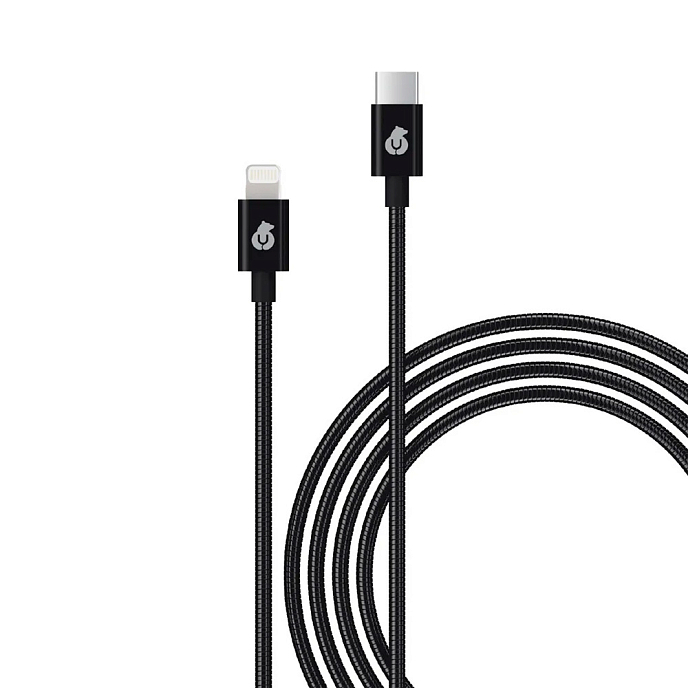 Кабель uBear Force UCB-C - Lightning Black 1.2m - рис.0
