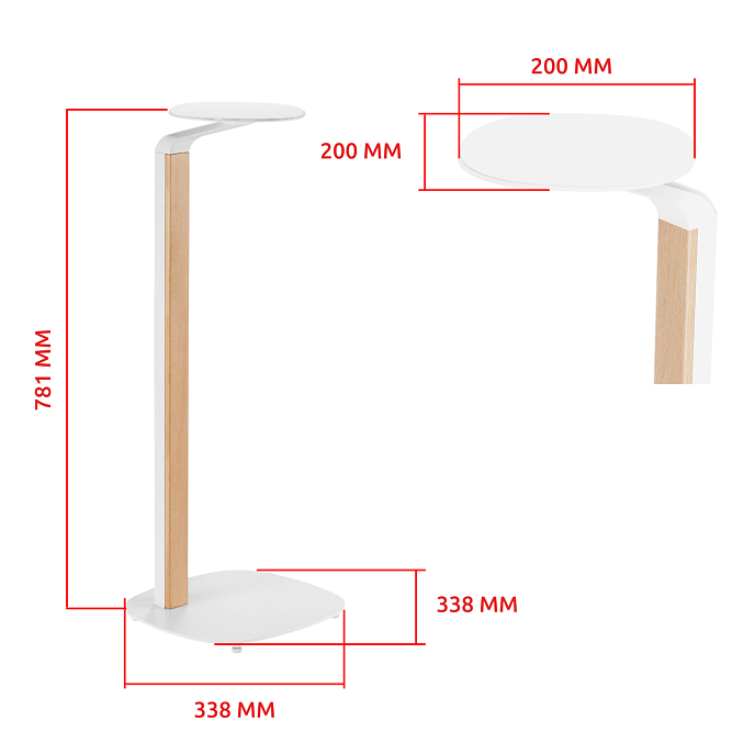 Стойки под акустику Uniteki STW102SPEAKER White - рис.1