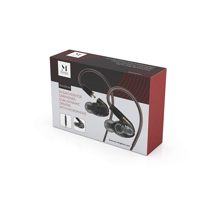 Наушники внутриканальные Music Public Kingdom IEM200M With Mic Transparent Black - рис.1