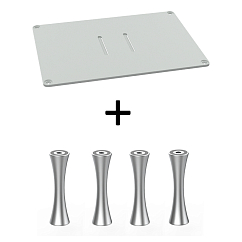 Стойка для Hi-Fi ddHiFi HS400 + SR70 x 4 Warm Gray/Silver