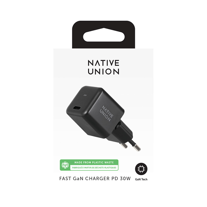 Сетевое зарядное устройство Native Union Fast GaN Charger 30W Black - рис.4