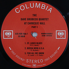 Виниловая пластинка The Dave Brubeck Quartet - At Carnegie Hall (Analogue) - 2LP