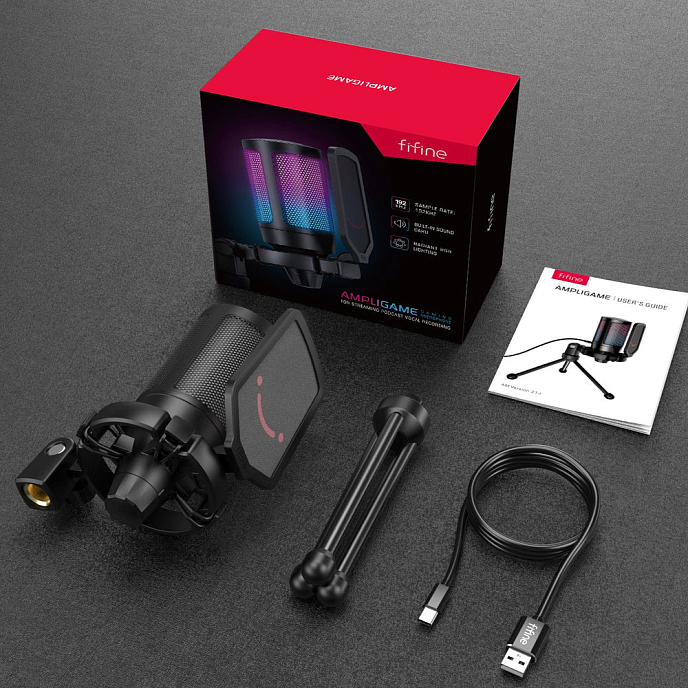Микрофон для стриминга и игр Fifine AmpliGame A6V Blue - рис.1