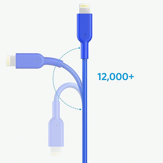 Кабель Anker Powerline II USB - Lightning MFi 0.9m Blue - рис.1