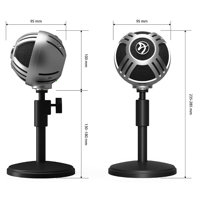 Микрофон для стриминга и игр Arozzi Sfera Pro Silver - рис.6