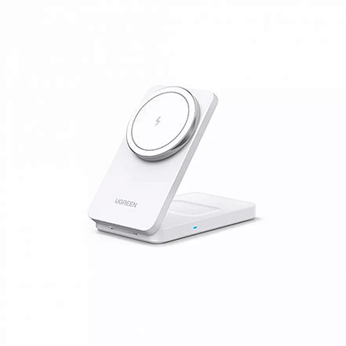 Зарядное устройство Ugreen W528 2-in-1 Wireless Charger for Iphone 7.5W, AirPods White - рис.0