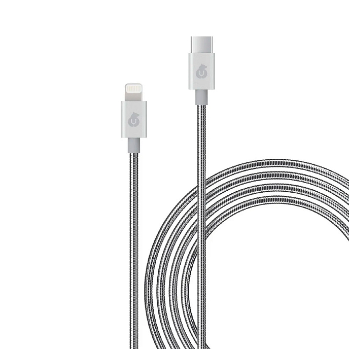 Кабель uBear Force UCB-C - Lightning Silver 1.2m - рис.0