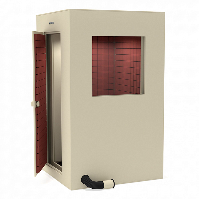 Акустическая кабина IzoRoom Comfort with window White Blue - рис.1