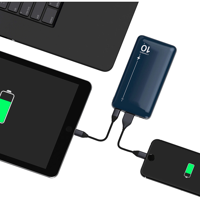 Портативный аккумулятор Lyambda LP303 Dark Blue - рис.4