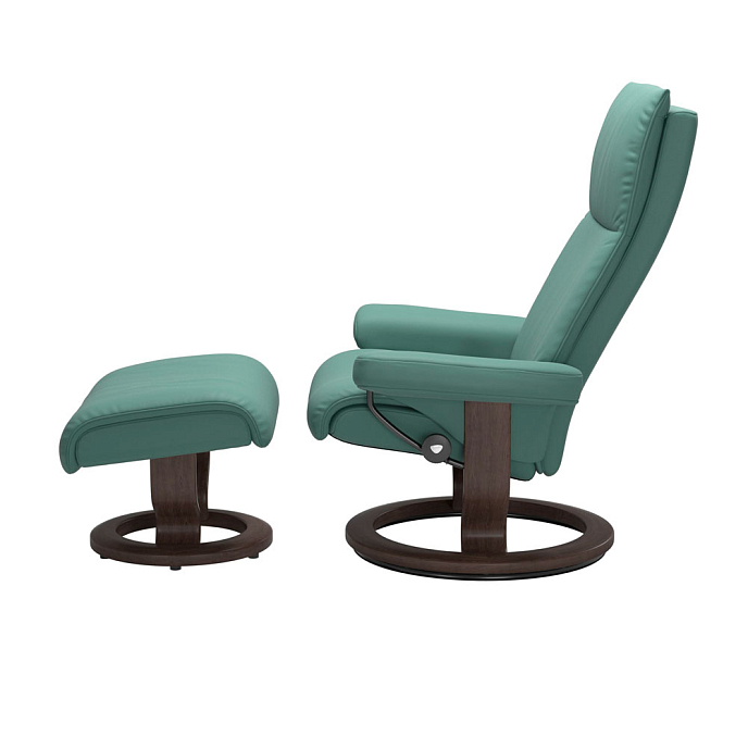 Кресло для прослушивания Stressless Aura M Classic Set Paloma Aqua Green Wenge - рис.1