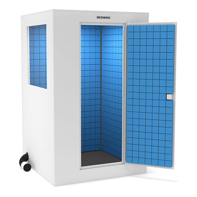 Акустическая кабина IzoRoom Standard Plus with window White Blue - рис.0