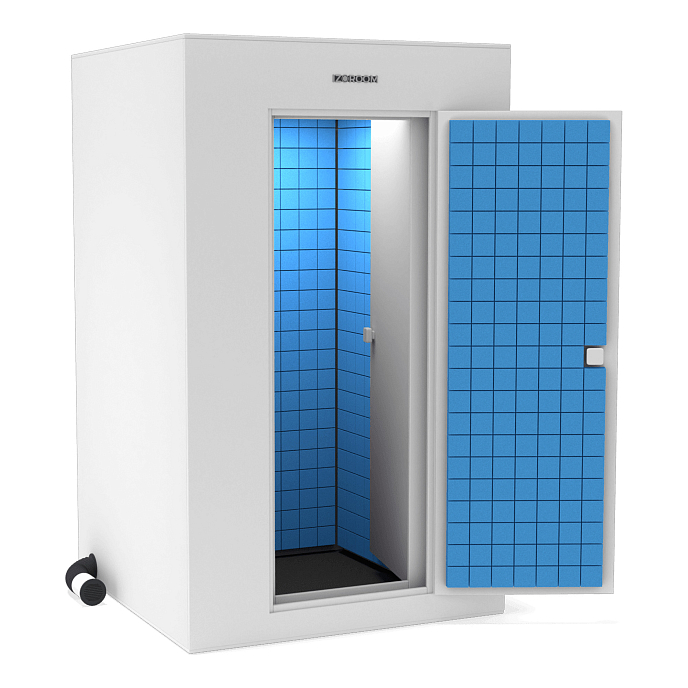 Акустическая кабина IzoRoom Comfort without window White Blue - рис.0