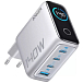Сетевое зарядное устройство Anker Charger 140W 3xUSB-C/1xUSB-A LCD with USB Cable Silver - рис.1