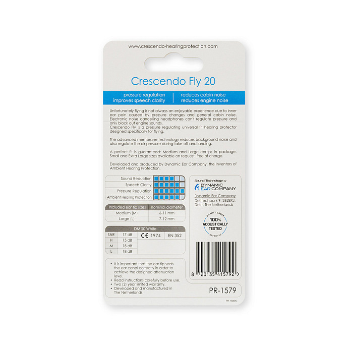 Беруши для полетов Dynamic Ear Company Crescendo Fly 20 - рис.2