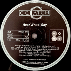 Виниловая пластинка C.C. CATCH - Hear What I Say LP