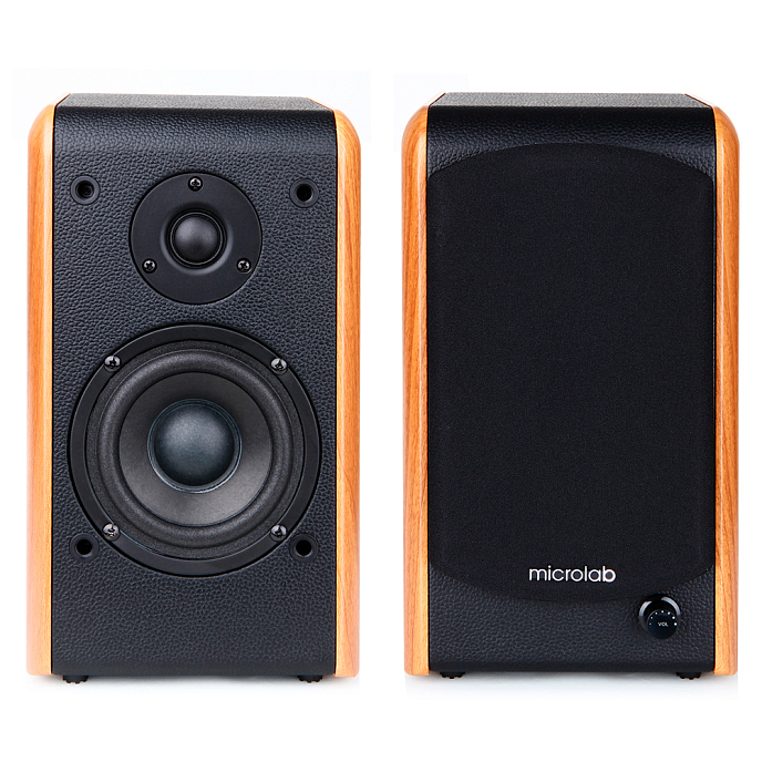 Компьютерные колонки Microlab B77BT black/wood полочная акустика 2.0 с bluetooth_OpenBox - рис.0