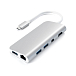 USB HUB Satechi Aluminum USB-C Multimedia Adapter Silver - рис.0