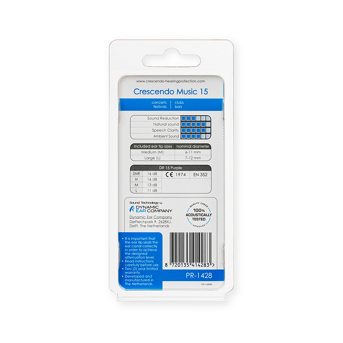 Беруши для музыкантов Dynamic Ear Company Crescendo Music 15 - рис.1