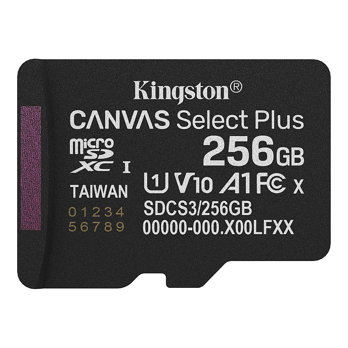 Карта памяти Kingston Canvas Select Plus Gen3 Adaptor 256 Gb Adaptor - рис.2