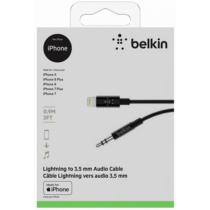 Адаптер Belkin 3.5 mm Audio Cable With Lightning Connector - рис.3