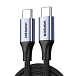 Кабель UGREEN L537 USB-C 240W Max Magnetic Grey Cosmos 1m - рис.0