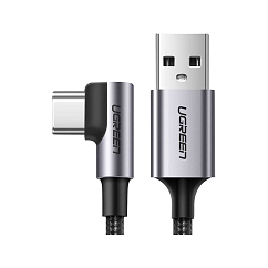 Кабель UGREEN Angle USB-A - USB-C Grey