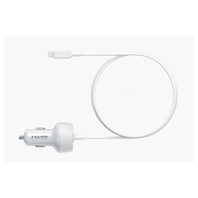 Автомобильное зарядное устройство Anker PowerDrive 2 Elite with Lightning Connector White - рис.2