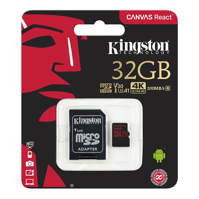Карта памяти Kingston Canvas React 32GB - рис.2