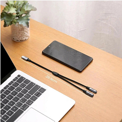 Кабель Ugreen AV144 (30732) USB Type C Male to 2*3.5mm Female grey кабель разветвитель 25сm_OpenBox