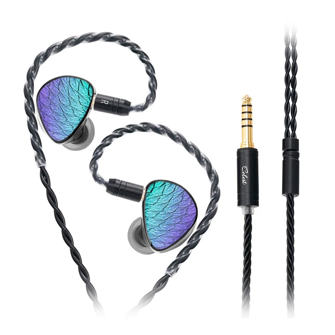 Наушники внутриканальные Celest Wyvern Black Remaster (with Mic) Malachite Violet 4.4mm - рис.0